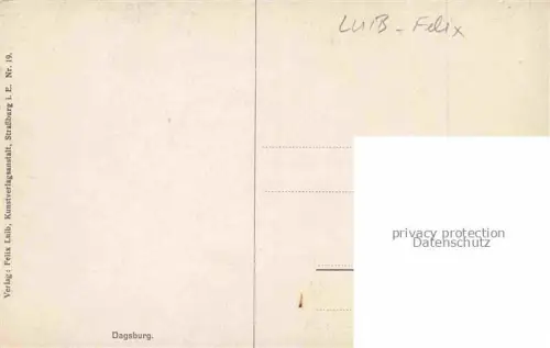 AK / Ansichtskarte LUIB Felix Editeur Alsace 67 Bas-Rhin Strassburg Nr. 19 Dagsburg 