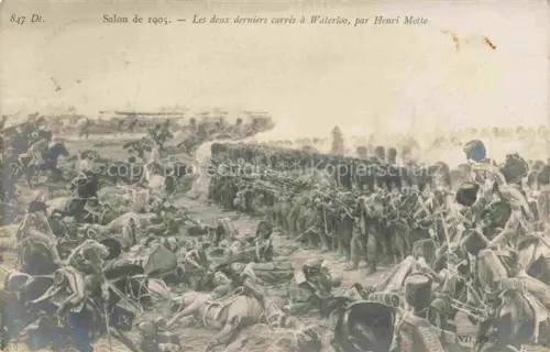 AK / Ansichtskarte MOTTE Henri Kuenstlerkarte Salon de les deux derniers Carrés a Waterloo 