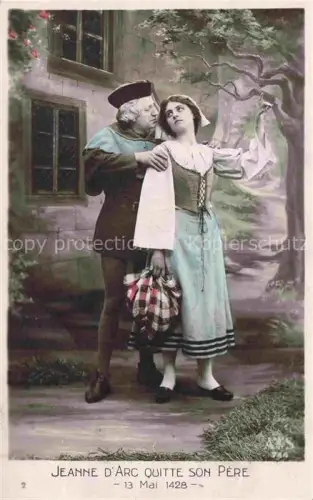 AK / Ansichtskarte JEANNE d ARC Rouen Orleans Quitte son Pere 