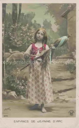 AK / Ansichtskarte JEANNE d ARC Rouen Orleans Coissant Paris 3645 Schaffe Maedchen 