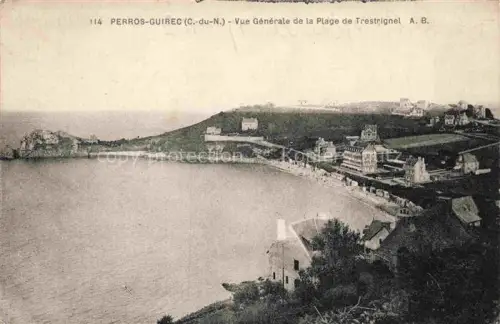 AK / Ansichtskarte PERROS-GUIREC Lannion 22 Cotes-d Armor Vue generale de la Plage de Trestrignel