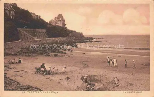 AK / Ansichtskarte Trestraou Perros-Guirec Lannion 22 Cotes-d Armor La Plage Au Chalet Bleu