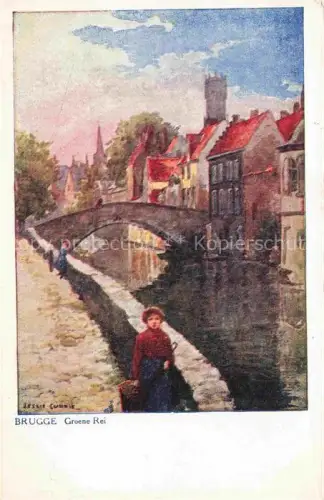 AK / Ansichtskarte BRUGGE Bruges Belgie Groene Rei Gemaelde