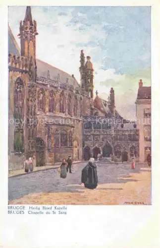 AK / Ansichtskarte BRUGGE Bruges Belgie Heilig Bloed Kapelle Illustration
