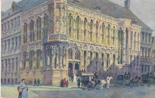 AK / Ansichtskarte GENT Gand Belgie Het Stadhuis Aquarell