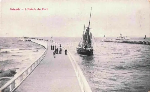 AK / Ansichtskarte OSTENDE Oostende West-Vlaanderen Belgie Entree du Port