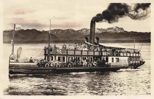 AK / Ansichtskarte Starnbergersee Starnberg Bayern Salondampfer Bavaria