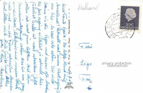 AK / Ansichtskarte Ameland Friesland NL Strand Zee en duin Vuurtoren Gemeentehuis Teotenkamp Tot riens Toren Dorpsgezicht