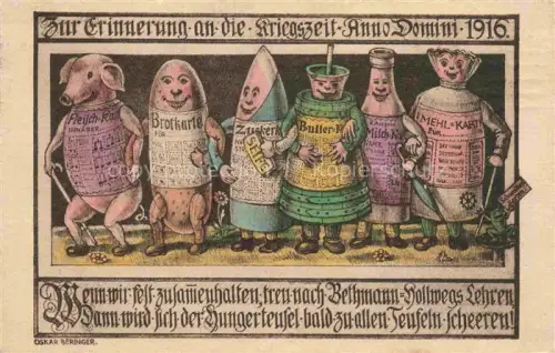 AK / Ansichtskarte Politik Oskar Beringer Lebensmittel 