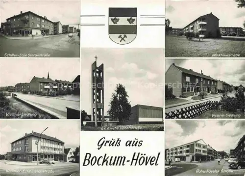 AK / Ansichtskarte Hoevel Bockum-Hoevel Hamm Schiller Ecke Stefanstrasse Winkhausstrasse Vicarie Siedlung Ev Kirche Uphofstrasse Hohenhoeveler Strasse 