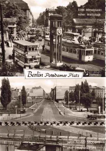 AK / Ansichtskarte BERLIN Potsdamer Platz vor und nach dem Mauerbau