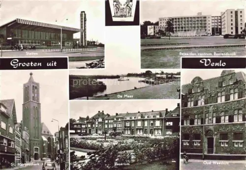 AK / Ansichtskarte VENLO Limburg NL Station Bejaarden centrum Beerendonck St Martinskerk Rosarium Oud Weeshuis