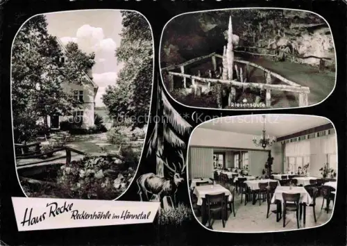 AK / Ansichtskarte Binolen Balve Haus Recke Reckenhoehle Riesensaeule Gastraum