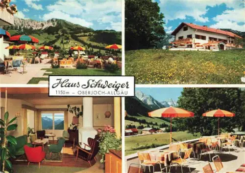 AK / Ansichtskarte Oberjoch Bad Hindelang Bayern Haus Schweiger Gastraeume Terrasse
