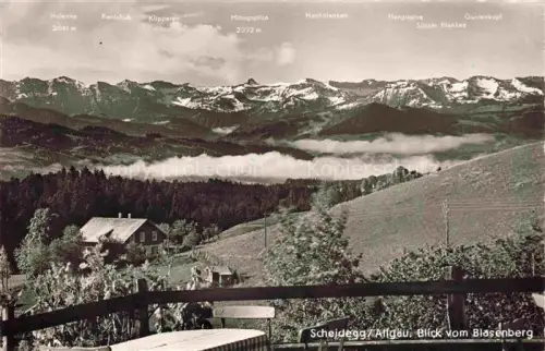 AK / Ansichtskarte Scheidegg Allgaeu Bayern Blick vom Blasenberg