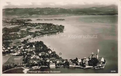 AK / Ansichtskarte Wasserburg am Bodensee Bayern Fliegeraufnahme