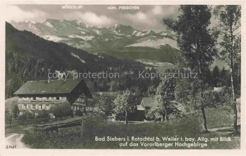 AK / Ansichtskarte Bad Siebers Allgaeu Weiler-Simmerberg Bayern mit Blick auf das Vorarlberger Hochgebirge
