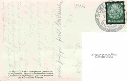 AK / Ansichtskarte Scheidegg Allgaeu Bayern mit Vorarlberger Bergen