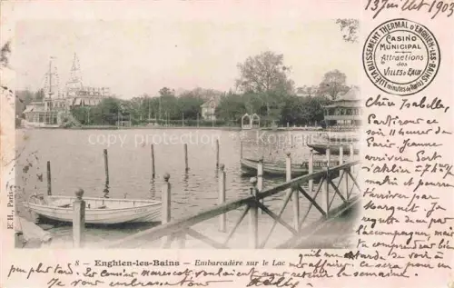 AK / Ansichtskarte Enghien-les-Bains 95 Val-d Oise Embarcadère sur le lac