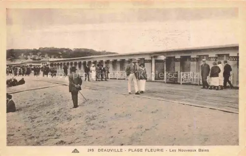AK / Ansichtskarte DEAUVILLE-SUR-MER Lisieux 14 Calvados Les nouveaux bains Plage fleurie