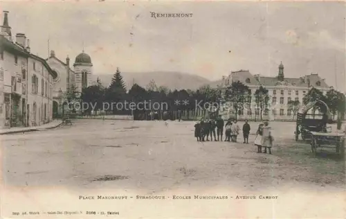 AK / Ansichtskarte Remiremont Romberg Epinal 88 Vosges Place Maxonrupt Synagogue Ecoles Municipales Avenue Carnot