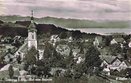 AK / Ansichtskarte Scheidegg Allgaeu Bayern Blick zum Bodensee