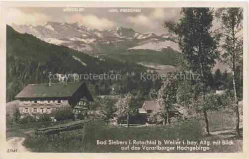 AK / Ansichtskarte Bad Siebers Allgaeu Weiler-Simmerberg Bayern Mit Blick auf das Vorarlberger Hochgebirge