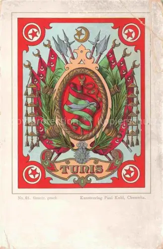 AK / Ansichtskarte TUNIS Tunesie Wappen