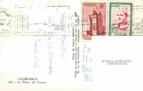 AK / Ansichtskarte CASABLANCA Maroc la place de France