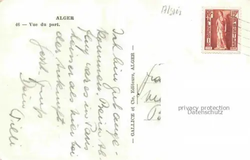 AK / Ansichtskarte ALGER  Algerie Vue du port