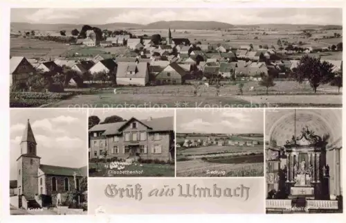 AK / Ansichtskarte Ulmbach Steinau an der Strasse Hessen Panorama Kirche Elisabethenhof Siedlung Hochaltar