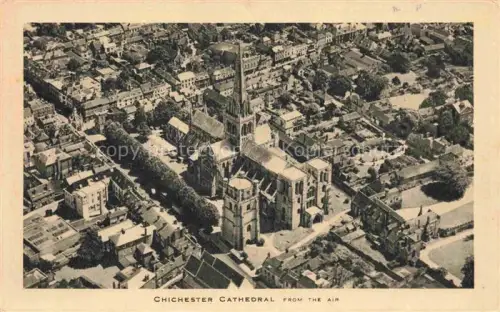 AK / Ansichtskarte Chichester  West Sussex UK Chichester Cathedral from the Air