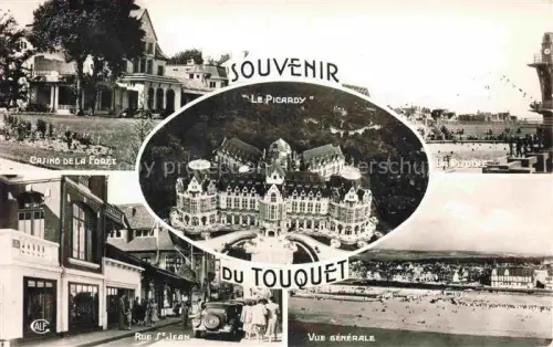 AK / Ansichtskarte LE TOUQUET-PARIS-PLAGE 62 Pas-de-Calais Casine de la Foret La Piscine Rue St Jean Vue generale Le Picardy