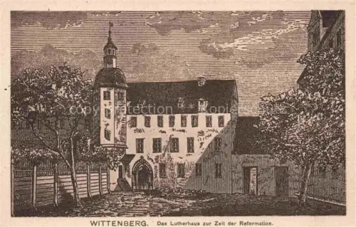 AK / Ansichtskarte WITTENBERG  Lutherstadt Das Lutherhaus zur Zeit der Reformation