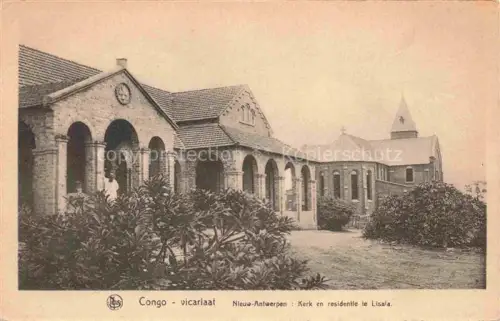 AK / Ansichtskarte Congo Belge Belgisch KONGO vicariaat Kerk en residentie te Lisala