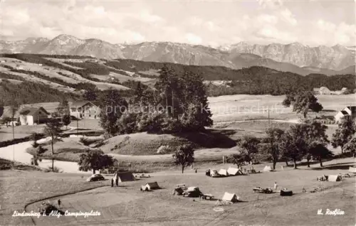 AK / Ansichtskarte Lindenberg Allgaeu Campingplatz Fliegeraufnahme