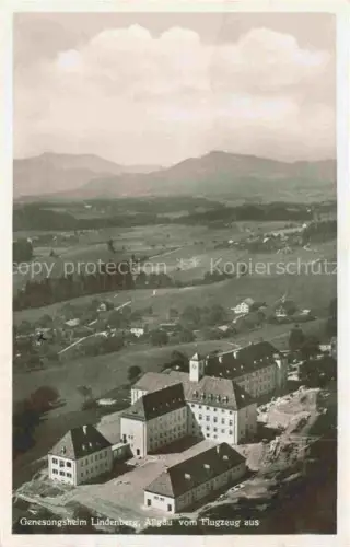 AK / Ansichtskarte Lindenberg Allgaeu Fliegeraufnahme mit Genesungsheim