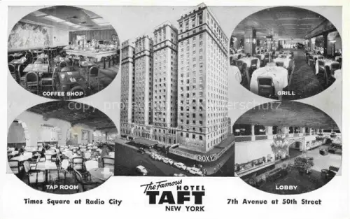 AK / Ansichtskarte NEW YORK City USA Hotel Taft Coffee Shop Tap Room Grill Lobby