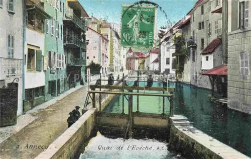 AK / Ansichtskarte ANNECY 74 Haute-Savoie Quai de l'Evêché