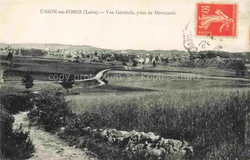 AK / Ansichtskarte Usson-en-Forez Montbrison 42 Loire Vue générale prise de Montcanis