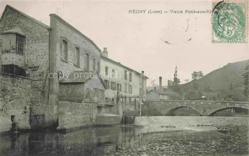 AK / Ansichtskarte Regny Roanne 42 Loire Vieux pont sur la Rhône