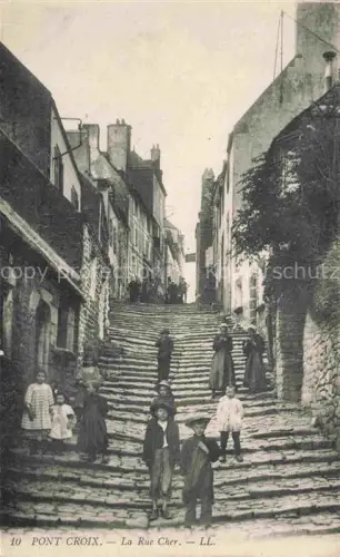 AK / Ansichtskarte Pont-Croix Quimper 29 Finistere La Rue Cher