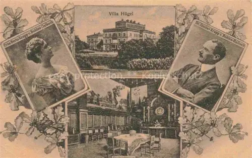 AK / Ansichtskarte EssEN  Ruhr Villa Huegel Portraits Berta Krupp und Dr. Gustav Krupp von Bohlen-Halbach