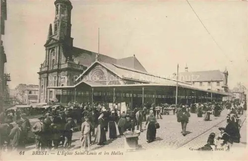 AK / Ansichtskarte BREST 29 Finistere Eglise Saint-Louis et les Halles