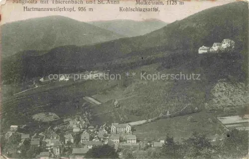 AK / Ansichtskarte Jungholtz Jungholz Guebwiller 68 Haut-Rhin Panorama Blick gegen Thierenbach und St. Anna Molkenrain Hartmannsweiler kopf Kohlschlagsattel Vogesen Feldpost