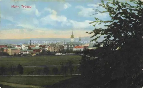 AK / Ansichtskarte Maehr Truebau Maehrisch-Truebau Moravska Trebova CZ Panorama Pruefstempel Militaerzensur