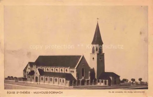AK / Ansichtskarte Dornach  Mulhouse 68 Haut-Rhin Eglise Sainte Thérèse Illustration