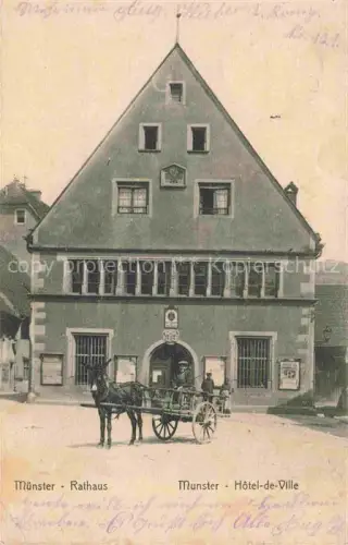 AK / Ansichtskarte Muenster  Elsass Munster 68 Alsace Haut-Rhin Rathaus Hôtel de Ville