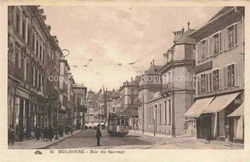 AK / Ansichtskarte MULHOUSE Muehlhausen 68 Alsace Rue du Sauvage Tram