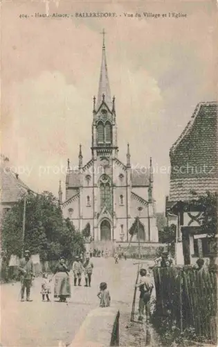 AK / Ansichtskarte Ballersdorf Altkirch 68 Haut-Rhin Vue du village et l'église